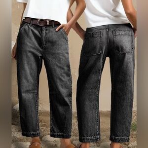 Barrel Leg Boyfriend Cross Jeans